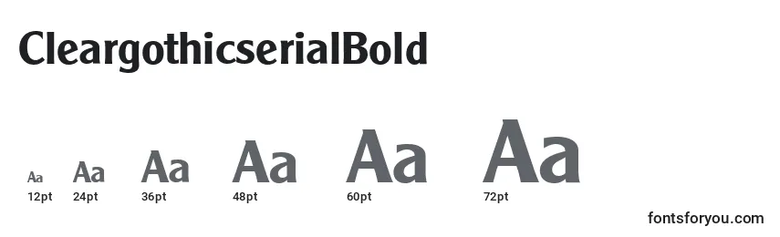 CleargothicserialBold Font Sizes