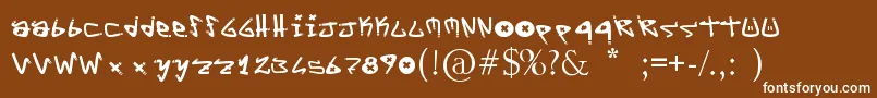 fuente YYoTags – Fuentes Blancas Sobre Fondo Marrón