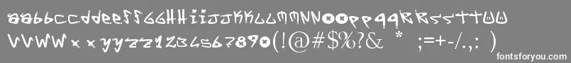 YYoTags Font – White Fonts on Gray Background