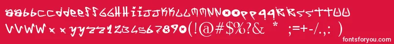 フォントYYoTags – 赤い背景に白い文字