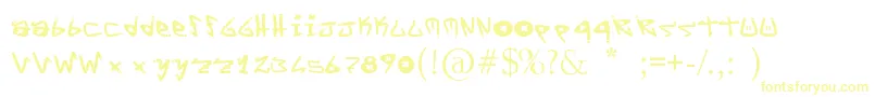 フォントYYoTags – 黄色のフォント