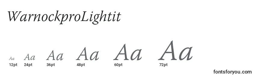 WarnockproLightit Font Sizes