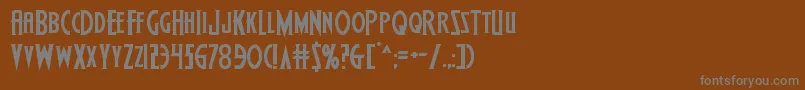 Wolfsbane2expand Font – Gray Fonts on Brown Background