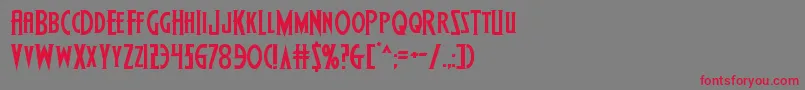 Wolfsbane2expand Font – Red Fonts on Gray Background