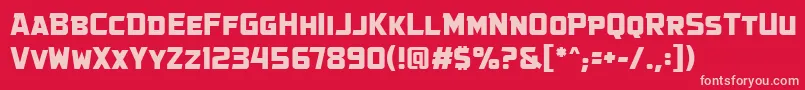 Govtagentbb Font – Pink Fonts on Red Background
