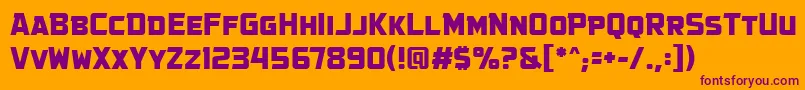 Govtagentbb Font – Purple Fonts on Orange Background