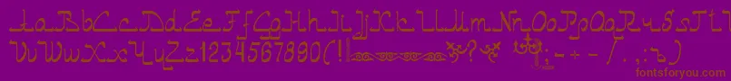 Asylbekm01.Kz Font – Brown Fonts on Purple Background