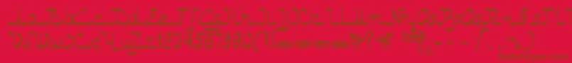 Asylbekm01.Kz Font – Brown Fonts on Red Background