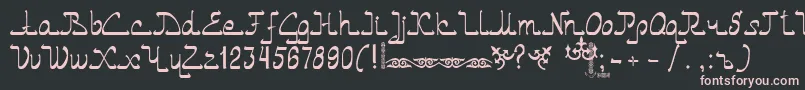 Asylbekm01.Kz Font – Pink Fonts on Black Background