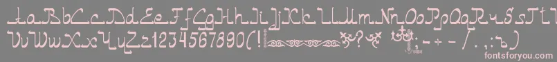 Asylbekm01.Kz Font – Pink Fonts on Gray Background