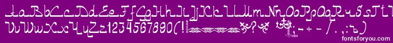 Asylbekm01.Kz Font – White Fonts on Purple Background