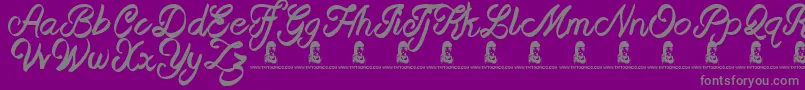 BeastOfAvalon Font – Gray Fonts on Purple Background
