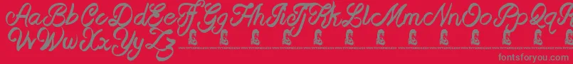 BeastOfAvalon Font – Gray Fonts on Red Background