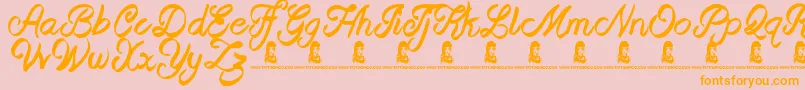 BeastOfAvalon Font – Orange Fonts on Pink Background