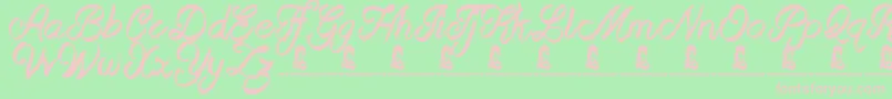 BeastOfAvalon Font – Pink Fonts on Green Background