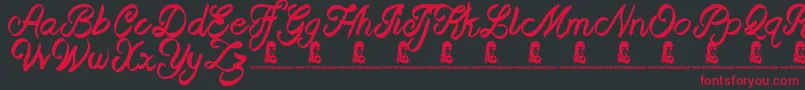 BeastOfAvalon Font – Red Fonts on Black Background