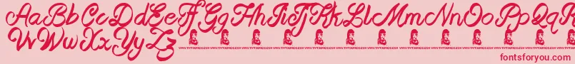 BeastOfAvalon Font – Red Fonts on Pink Background