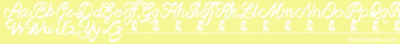 BeastOfAvalon Font – White Fonts on Yellow Background