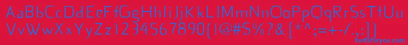 Dekiru Font – Blue Fonts on Red Background