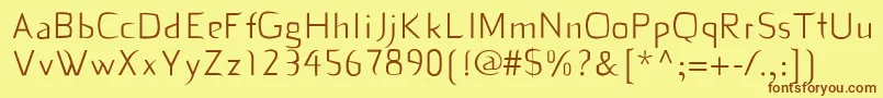 Dekiru Font – Brown Fonts on Yellow Background