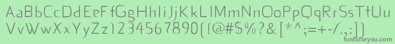 Dekiru Font – Gray Fonts on Green Background