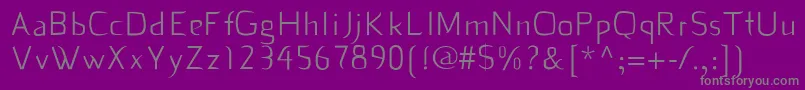 フォントDekiru – 紫の背景に灰色の文字