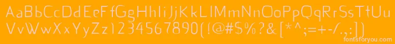 フォントDekiru – オレンジの背景にピンクのフォント