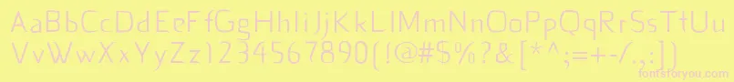 Dekiru Font – Pink Fonts on Yellow Background