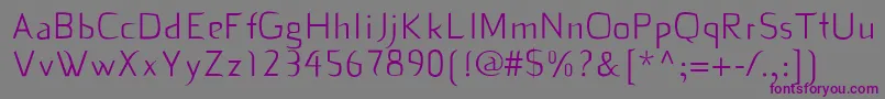 Шрифт Dekiru – фиолетовые шрифты на сером фоне