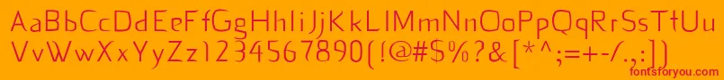 Dekiru Font – Red Fonts on Orange Background