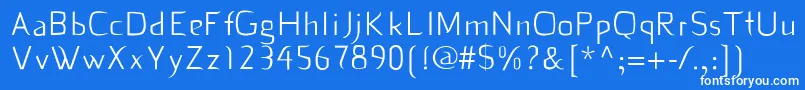 Dekiru Font – White Fonts on Blue Background