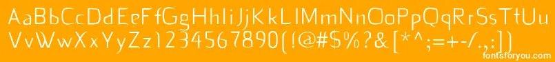 Dekiru Font – White Fonts on Orange Background