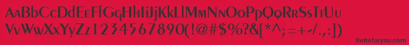 CremeSsiSemiBold Font – Black Fonts on Red Background