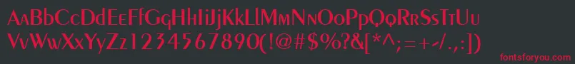 CremeSsiSemiBold Font – Red Fonts on Black Background