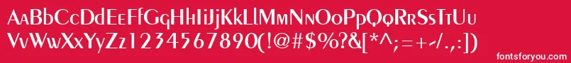 Fonte CremeSsiSemiBold – fontes brancas em um fundo vermelho