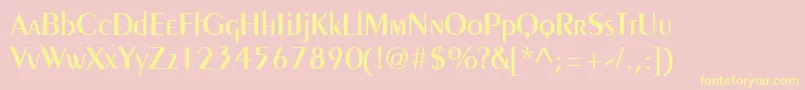 CremeSsiSemiBold Font – Yellow Fonts on Pink Background