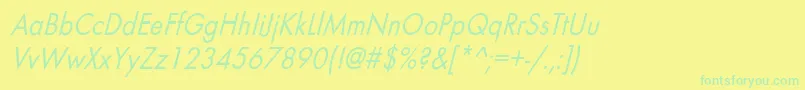 Czcionka BelmarcndoblNo – zielone czcionki na żółtym tle
