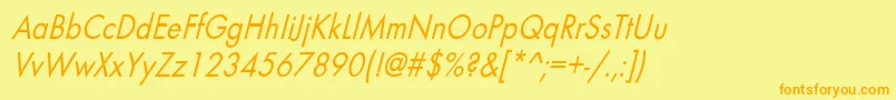 BelmarcndoblNo Font – Orange Fonts on Yellow Background