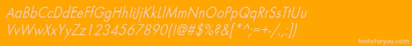 BelmarcndoblNo-Schriftart – Rosa Schriften auf orangefarbenem Hintergrund