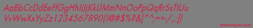 BelmarcndoblNo Font – Red Fonts on Gray Background