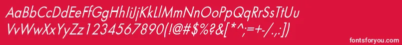 BelmarcndoblNo Font – White Fonts on Red Background