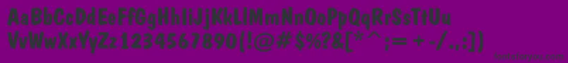 フォントDominoBold – 紫の背景に黒い文字