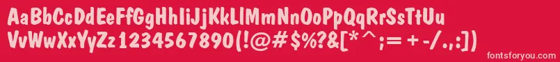 DominoBold Font – Pink Fonts on Red Background