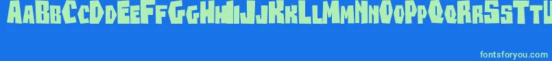 Czcionka Beanesdrock – zielone czcionki na niebieskim tle