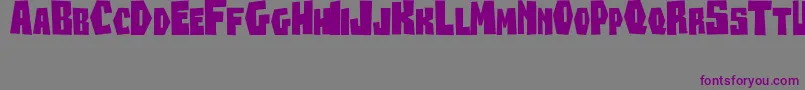 フォントBeanesdrock – 紫色のフォント、灰色の背景
