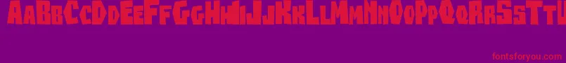 Beanesdrock Font – Red Fonts on Purple Background