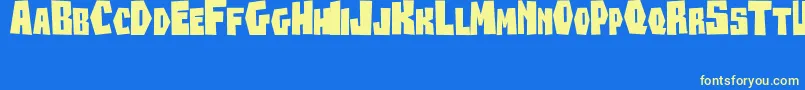 Beanesdrock Font – Yellow Fonts on Blue Background