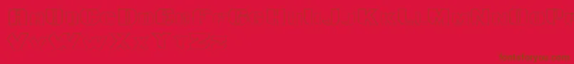 Grotesca3D Font – Brown Fonts on Red Background