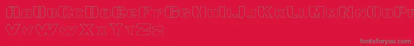 Grotesca3D Font – Gray Fonts on Red Background