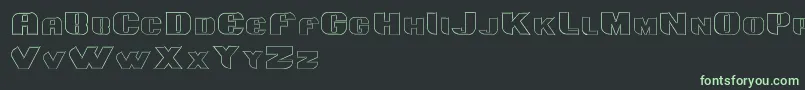 Grotesca3D-Schriftart – Grüne Schriften auf schwarzem Hintergrund